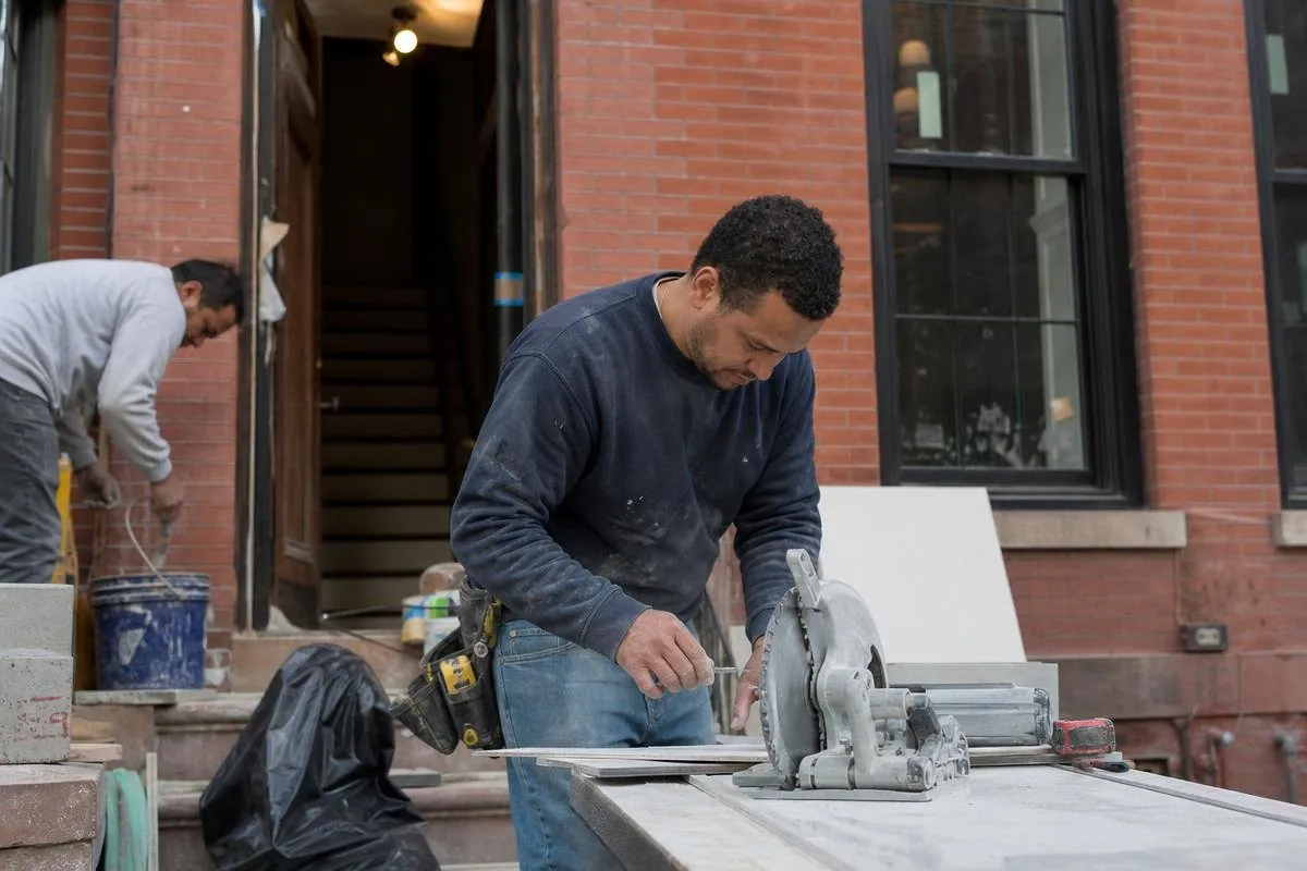 Melani General Contractor crew at work on a New York City renovation