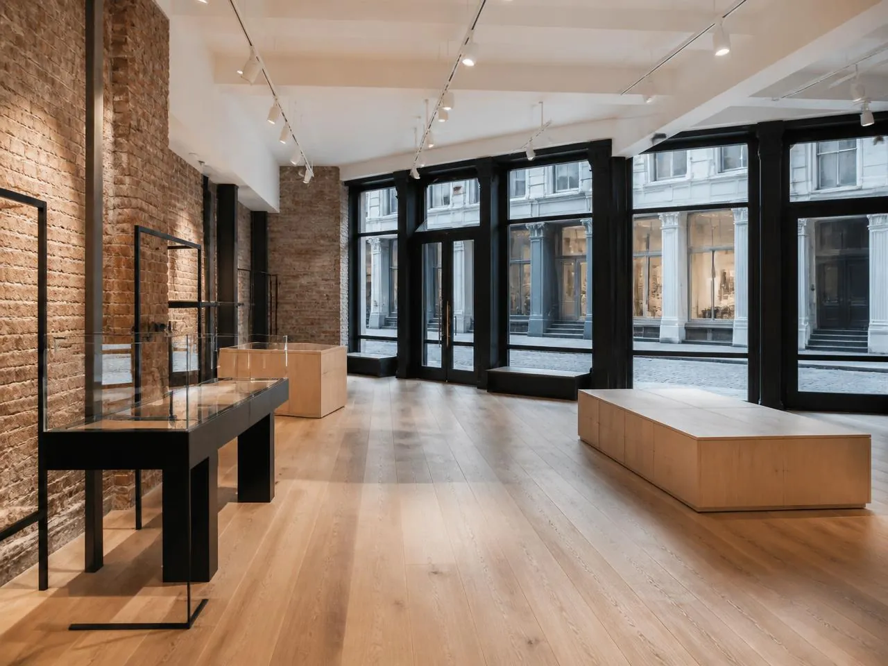 Completed retail and showroom buildout in a historic SoHo cast-iron ground floor space