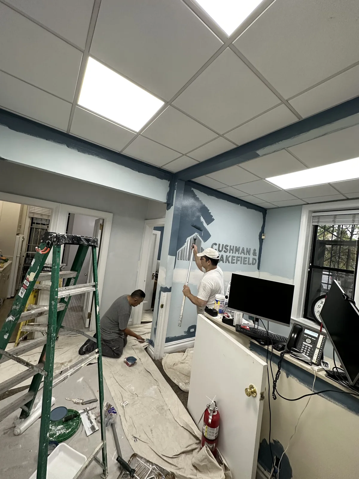 Commercial office painting project in New York City