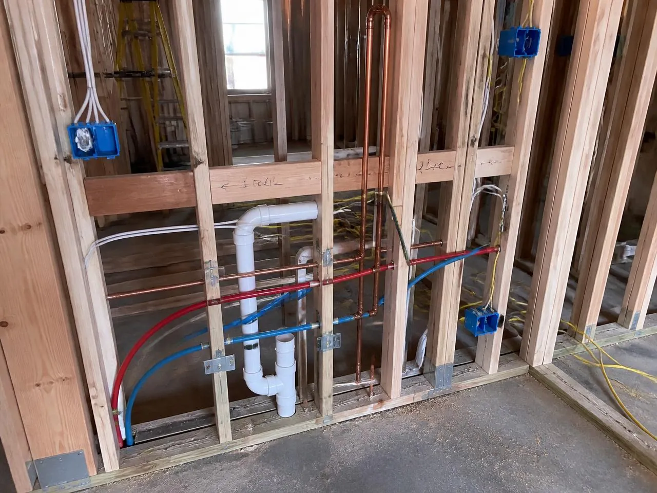 Kitchen remodel NYC rough-in with new supply lines, drain and dedicated appliance circuits