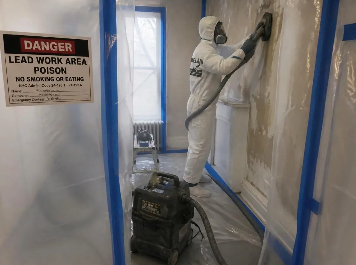 EPA Lead-Safe containment during painting services NYC in a pre-1978 apartment