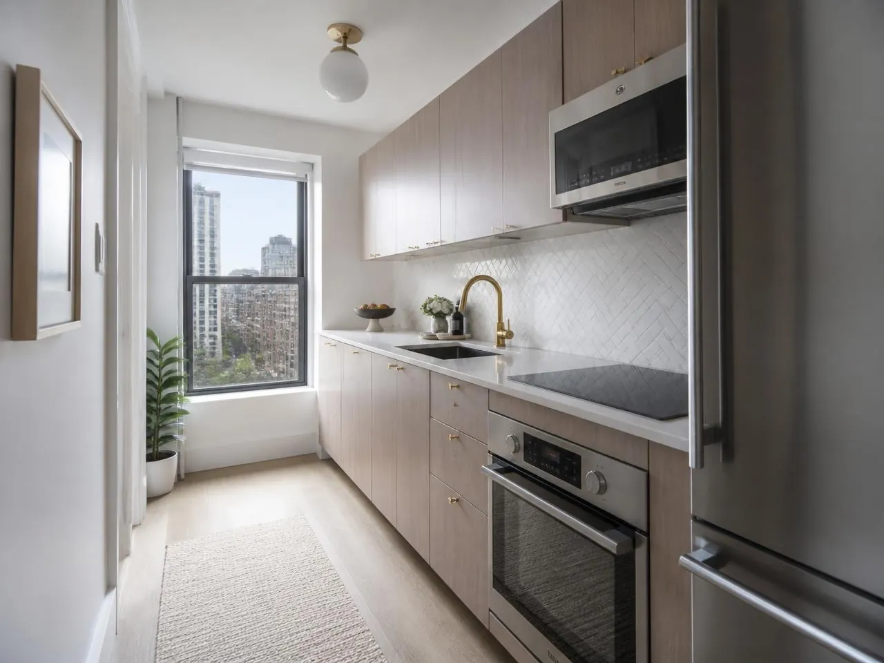 Custom kitchen in a Manhattan apartment renovation
